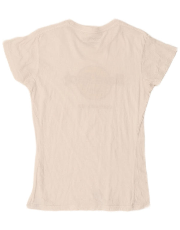 T-shirt grafica da donna Hard Rock Cafe Copenhagen Top UK 14 Medium White