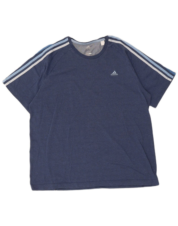 T-shirt Adidas Clima 365 da uomo Top XL in cotone blu navy