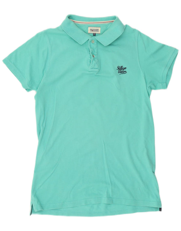 Tommy Hilfiger Mens Polo Shirt XL Turquoise Cotton