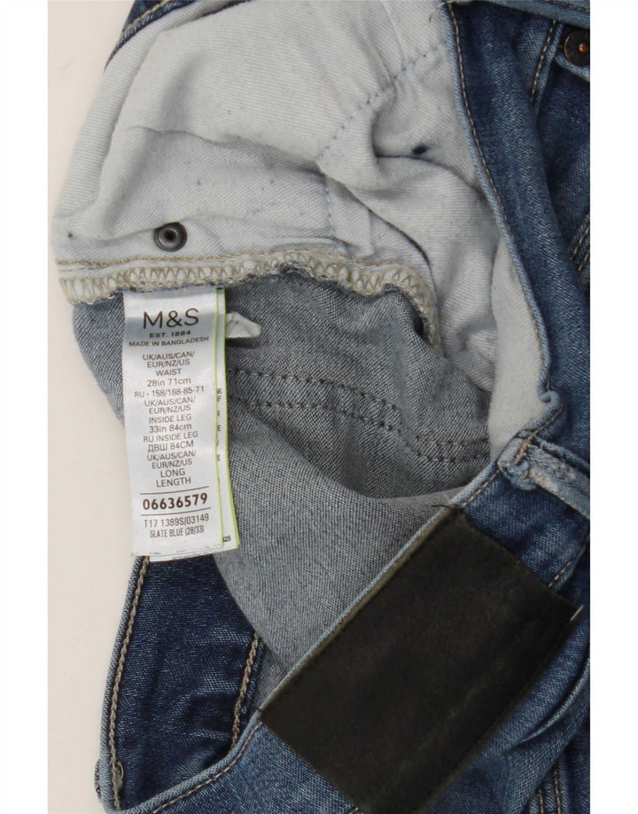 Jeans slim invecchiati da uomo Marks & Spencer W28 L33 cotone blu