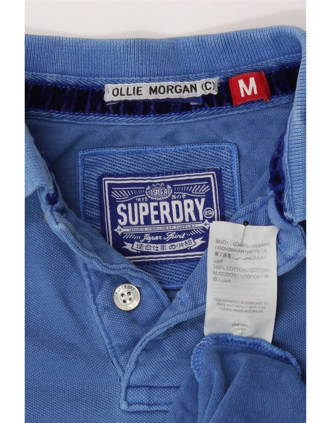 Polo da uomo Superdry blu medio