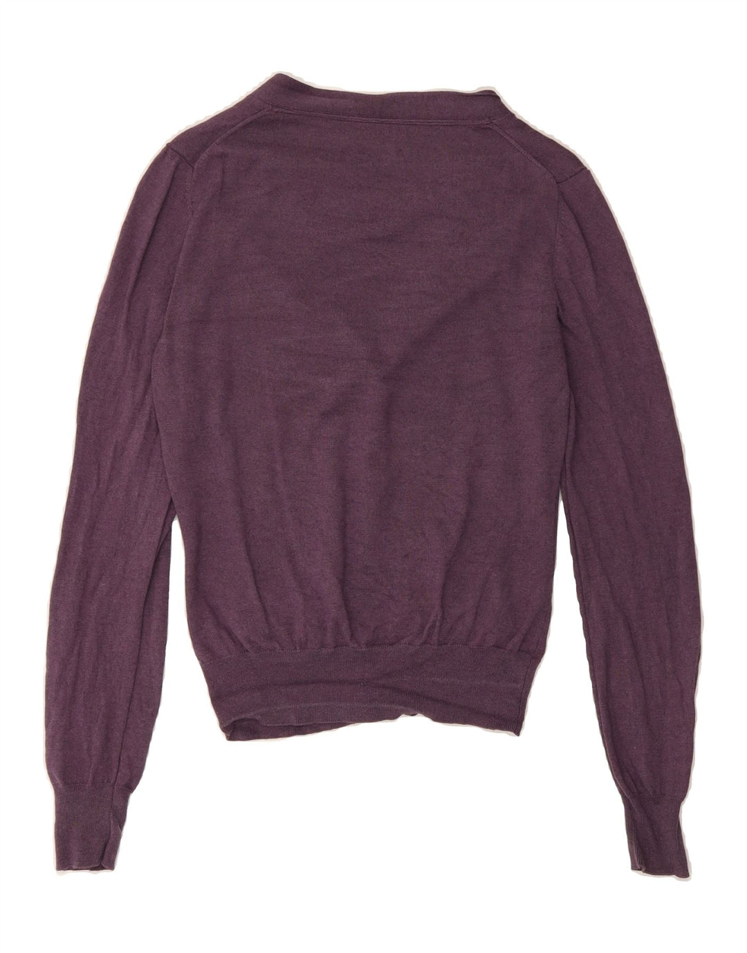 MASSIMO DUTTI Womens Crop Cardigan Sweater UK 12 Medium Purple Vintage Massimo Dutti and Second-Hand Massimo Dutti from Messina Hembry 