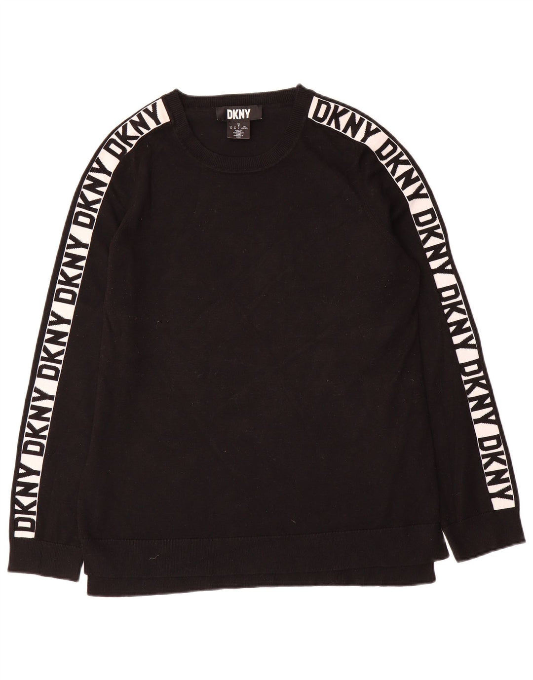 Felpa grafica da donna Dkny Jumper UK 12 Medium Black Viscosa