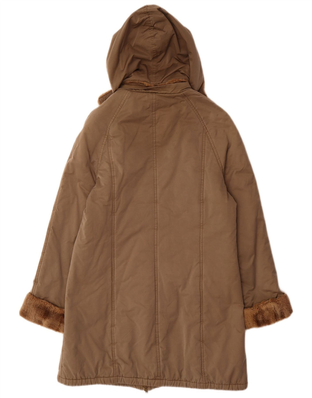 Cappotto imbottito con cappuccio da donna Max & Co. UK 12 Cotone marrone medio