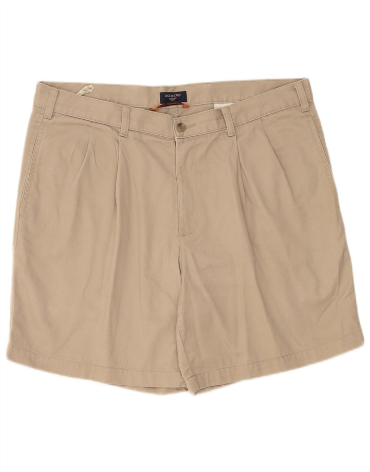 Pantaloncini chino con ancoraggio da uomo Dockers W36 Large in cotone beige