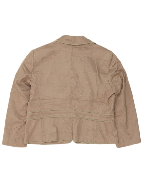 Giacca blazer da donna Marks & Spencer UK 18 XL Poliestere beige
