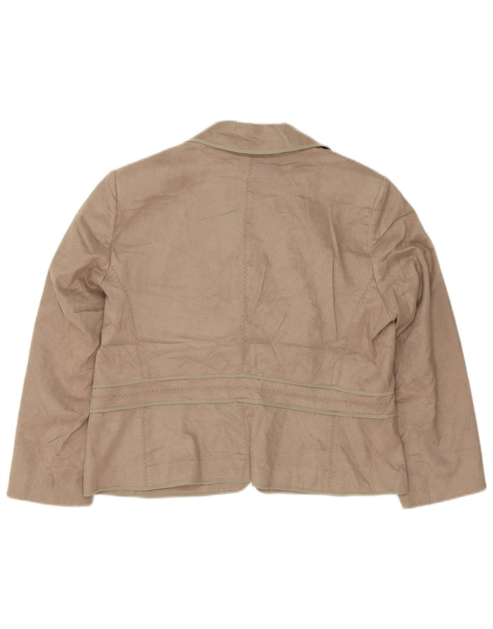 Giacca blazer da donna Marks & Spencer UK 18 XL Poliestere beige