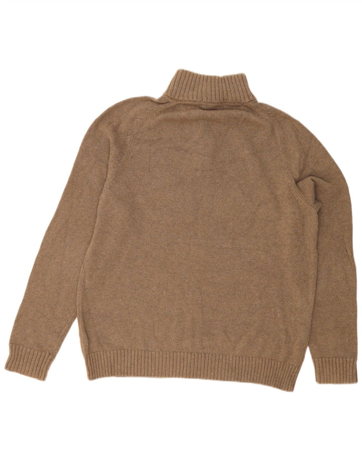 J. Crew Maglione da uomo con collo abbottonato XL in cotone grigio