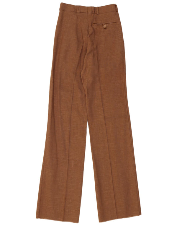 Pantaloni da abito con pegging a vita alta da donna Gio Renzi IT 42 medio W24 L34 Marrone
