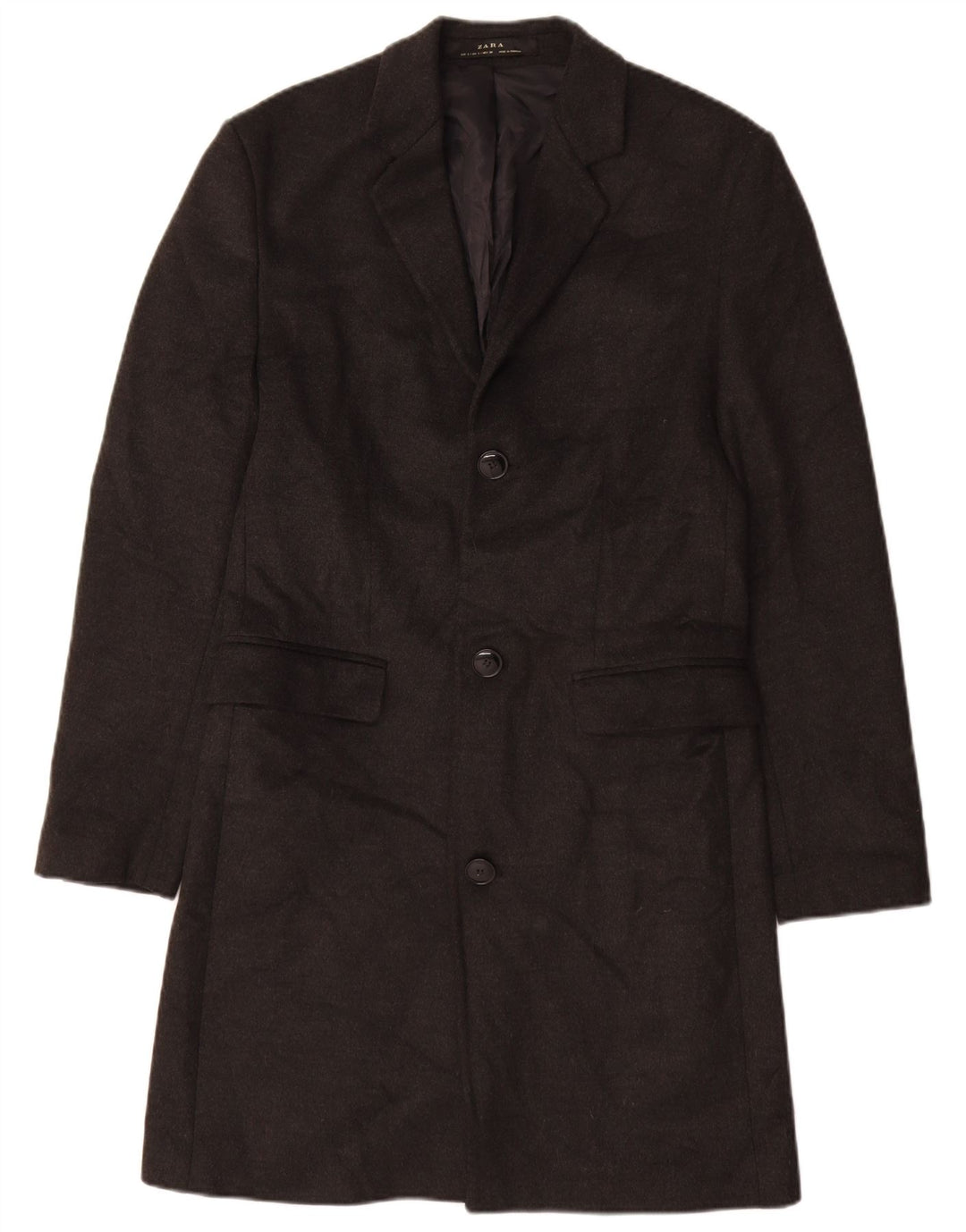 Cappotto da uomo Zara UK 36 piccolo poliestere grigio