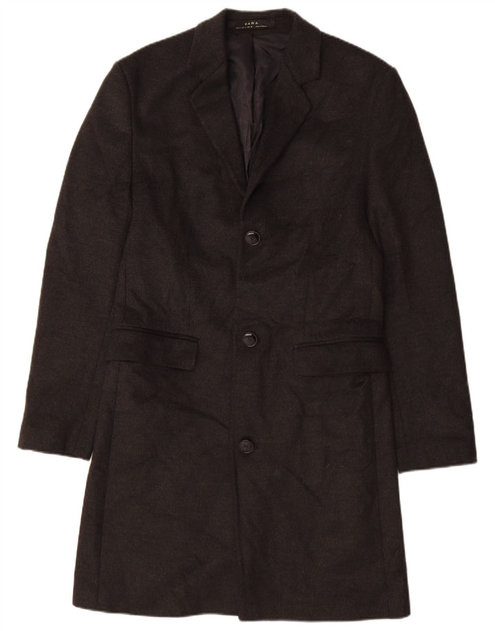 Cappotto da uomo Zara UK 36 piccolo poliestere grigio