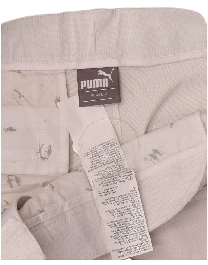 Pantaloni casual dritti da uomo Puma W32 L32 poliestere bianco
