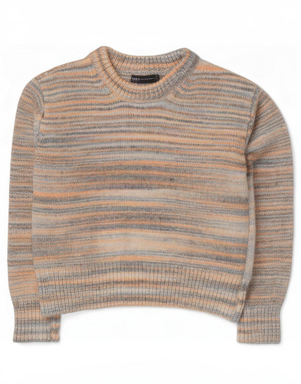 Maglione maglione con scollo a barca da donna Marks & Spencer UK 14 medio multicolore