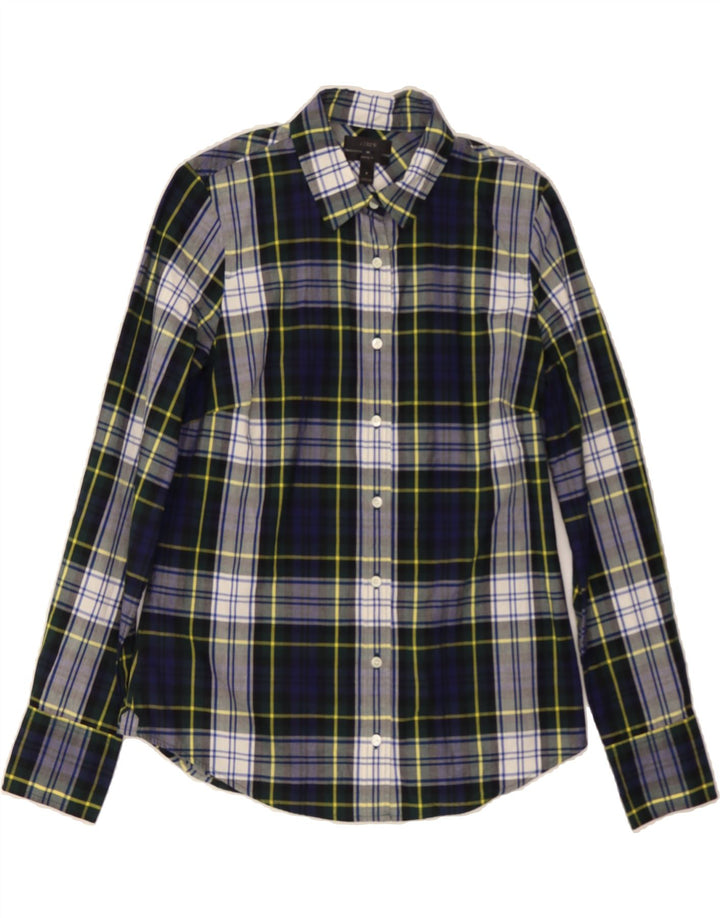 J. CREW Womens Shirt US 6 Medium Navy Blue Check Cotton Vintage J. Crew and Second-Hand J. Crew from Messina Hembry 