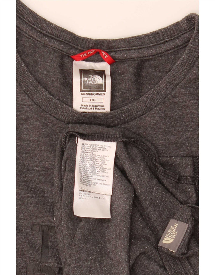T-shirt grafica da uomo The North Face Top grande in poliestere chiazzato grigio