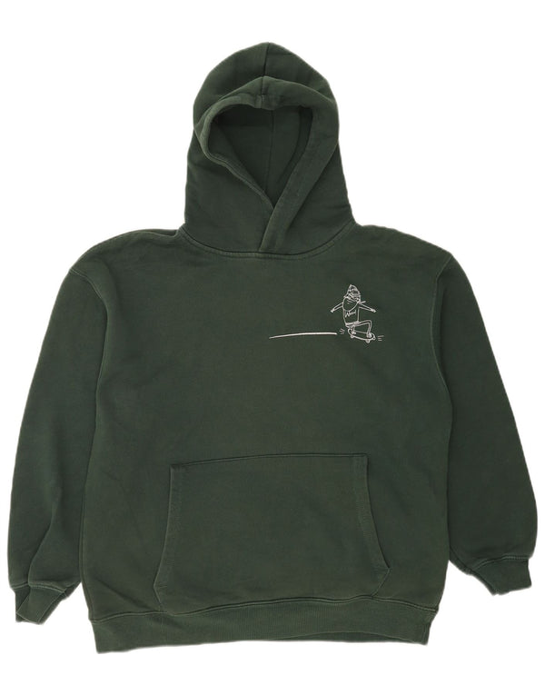 Felpa con cappuccio grafica Zara per ragazzi 13-14 anni in cotone verde