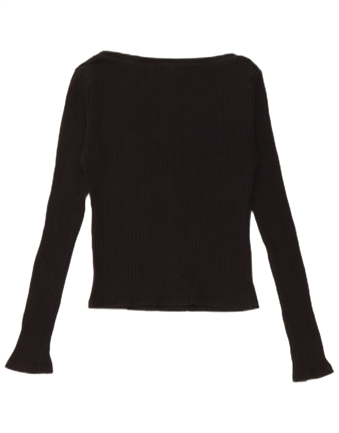 Top corto da donna Zara a maniche lunghe UK 8 piccolo in cotone nero