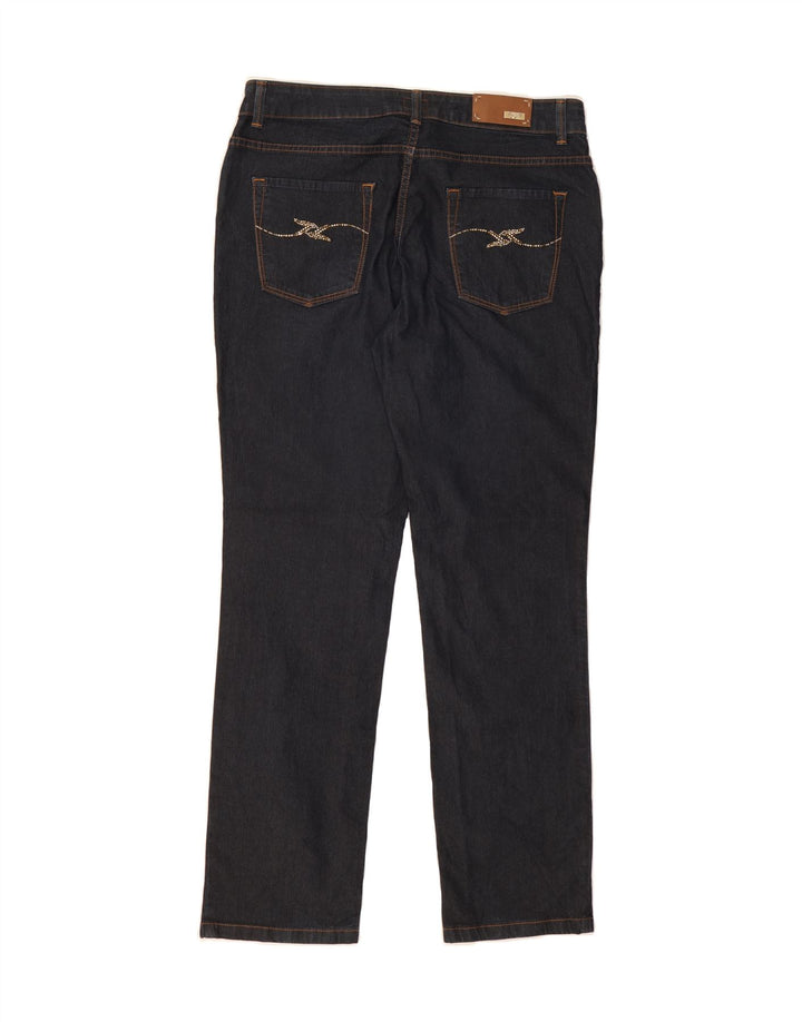 TRUSSARDI Womens Slim Jeans W32 L31 Navy Blue Cotton Vintage Trussardi and Second-Hand Trussardi from Messina Hembry 