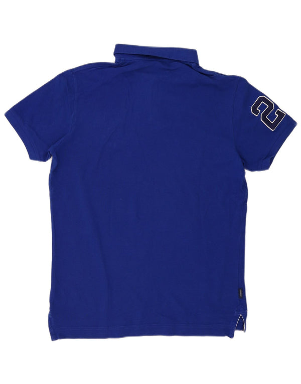 Polo grafica da uomo Superdry grande in cotone blu navy