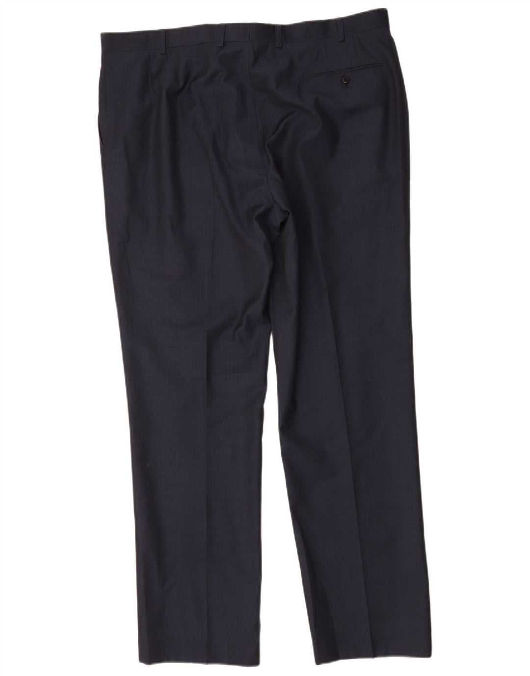 Pantaloni da abito dritti autografi da uomo Marks & Spencer W40 L33 blu navy