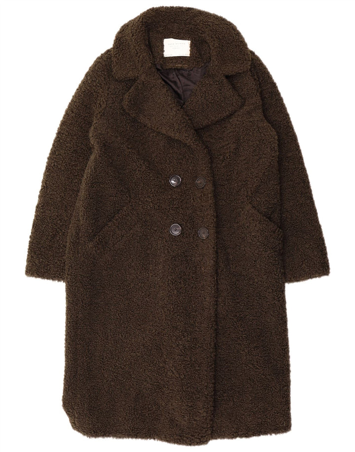 Cappotto Zara da donna con orsacchiotto UK 16 grande color cachi