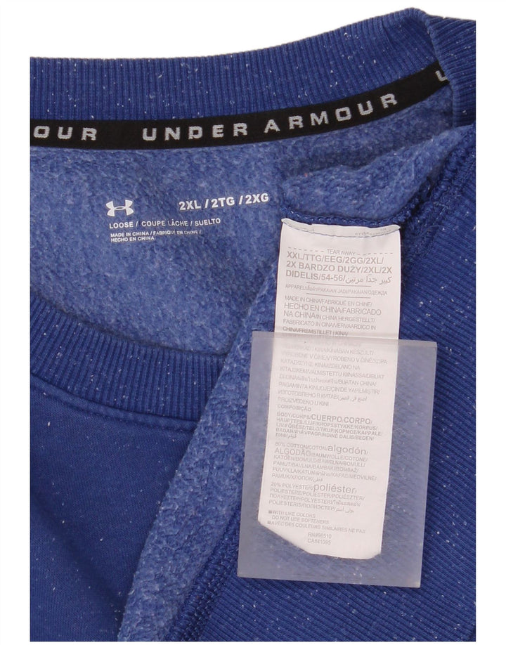 Felpa da uomo Under Armour Maglione 2XL Cotone chiazzato blu