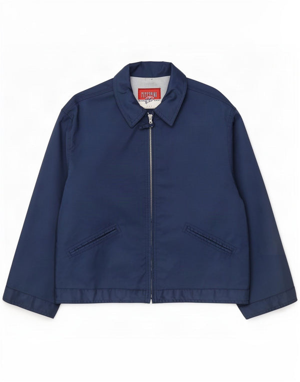 Giubbotto bomber da donna vintage UK 14 medio blu navy