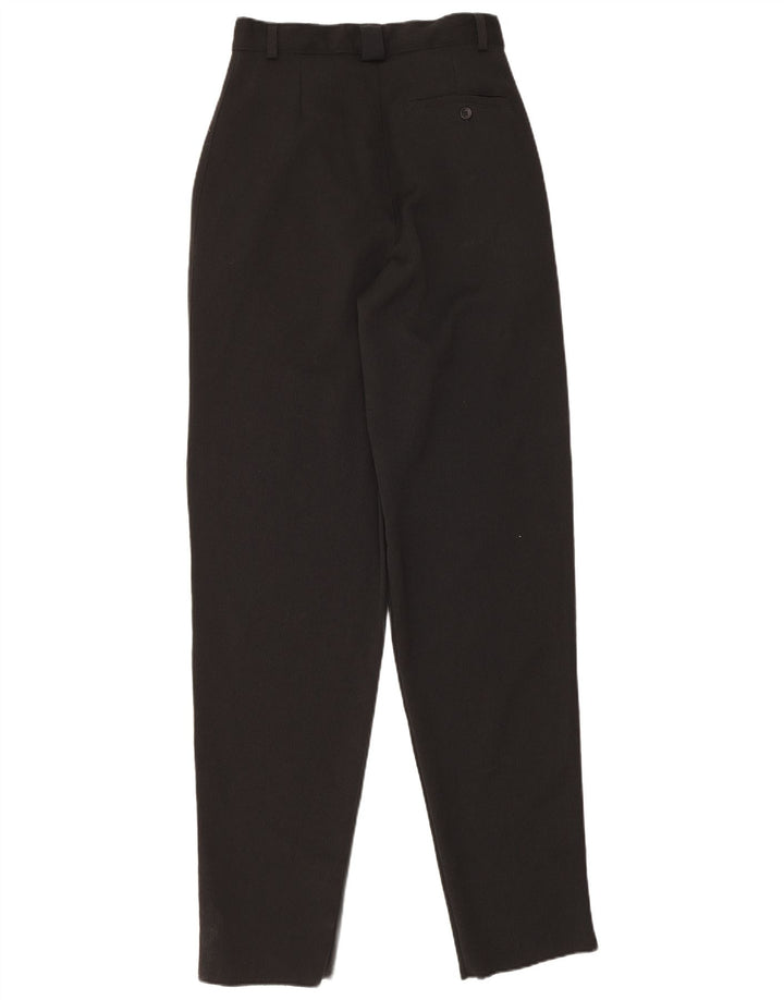 Pantaloni da abito vintage da donna con pedge IT 44 medio W26 L35 poliestere nero