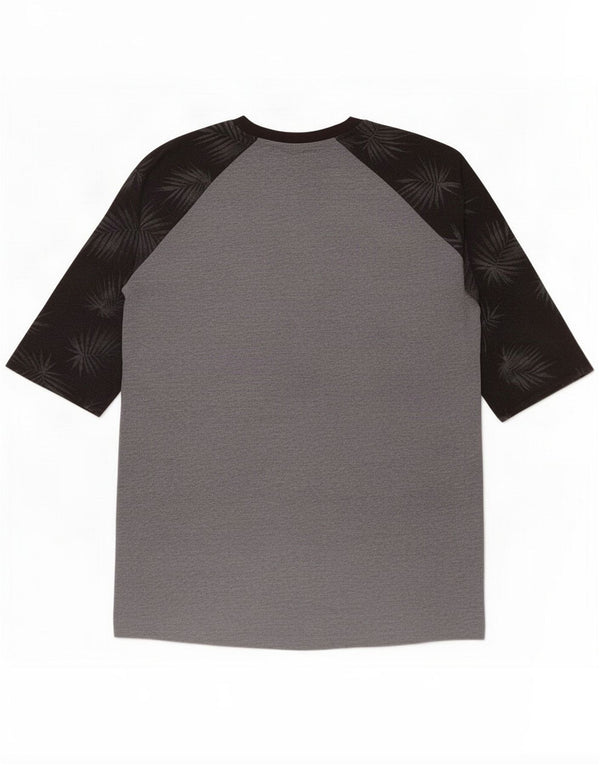 Vans Custom Fit Top da uomo manica 3/4 XL in cotone floreale grigio
