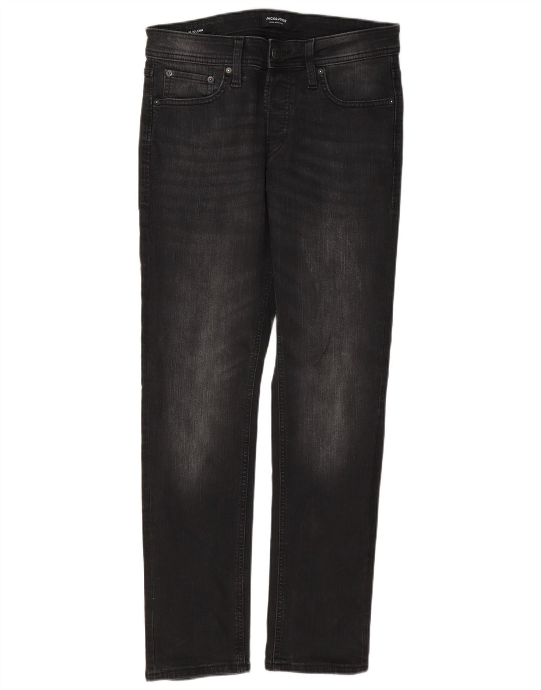 Jack & Jones Uomo GLENN Slim Jeans W30 L32 Cotone Nero
