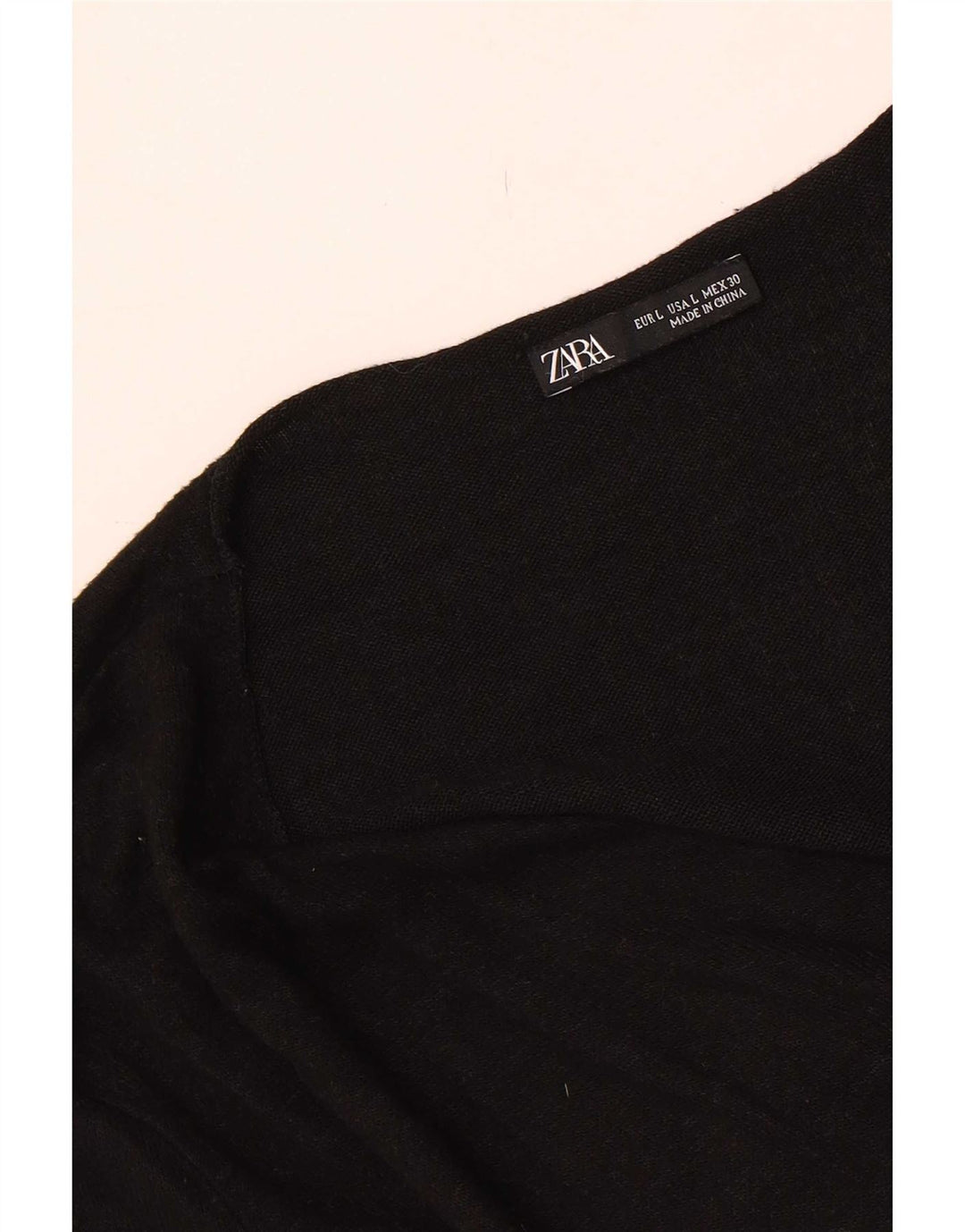 Top Zara da donna a maniche lunghe UK 14 grande nero
