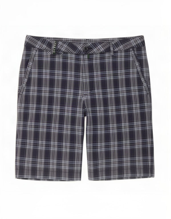 Pantaloncini chino da uomo Chervo IT 50 Large W32 cotone a quadri blu navy
