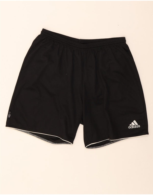 Pantaloncini sportivi Adidas Climalite da uomo di grandi dimensioni in poliestere a strisce nere