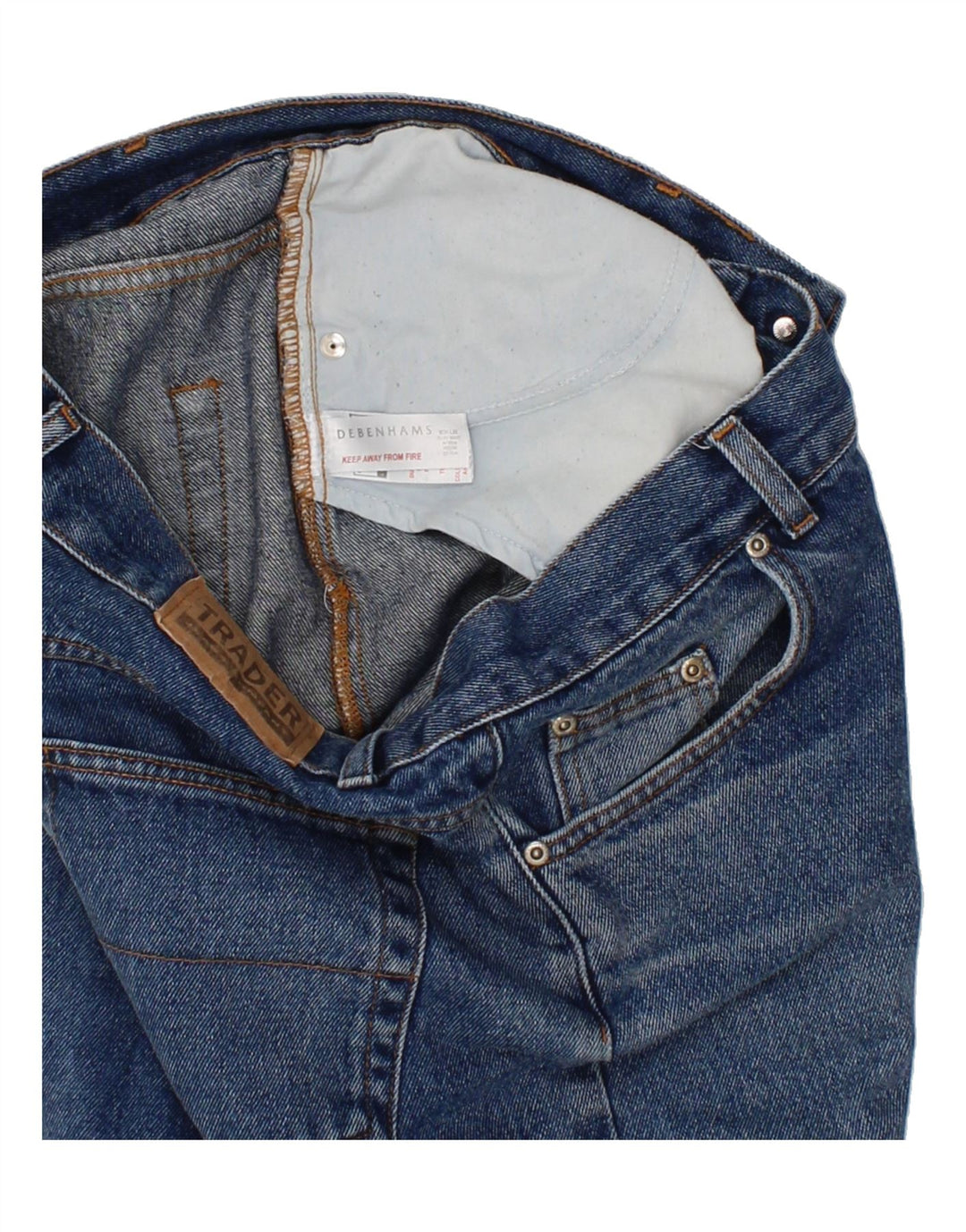 VINTAGE Mens Denim Shorts W34 Large Blue Cotton Vintage Vintage and Second-Hand Vintage from Messina Hembry 