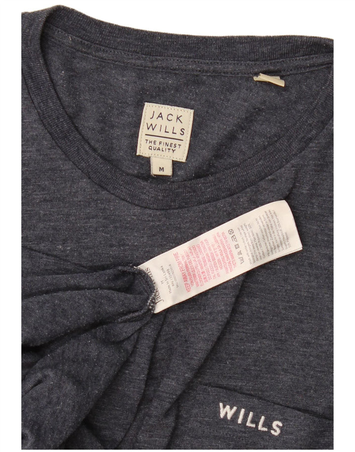 T-shirt da uomo Jack Wills Top in cotone screziato blu navy medio