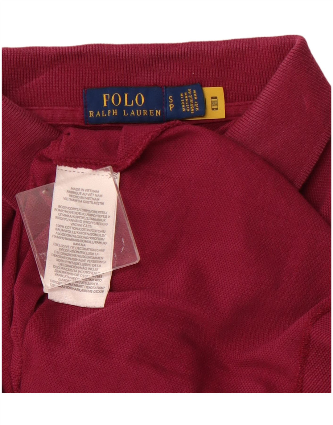 POLO RALPH LAUREN Polo corta oversize da donna UK 10 piccola rosa