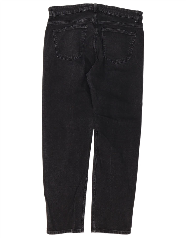 Jeans dritti da uomo Zara EU 44 XL W34 L30 Neri