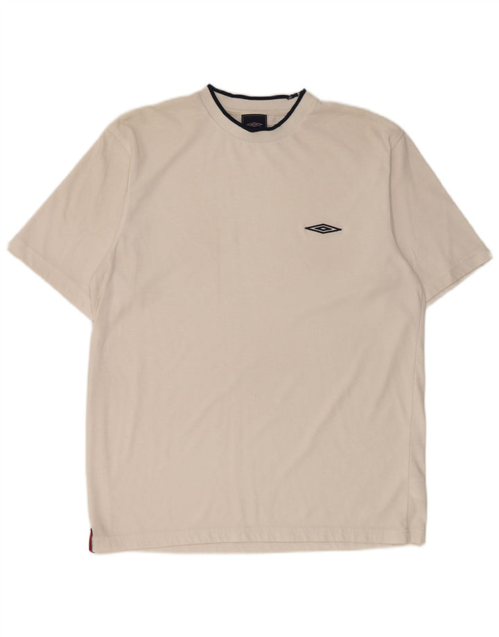 T-shirt da uomo Umbro Top Large in poliestere bianco