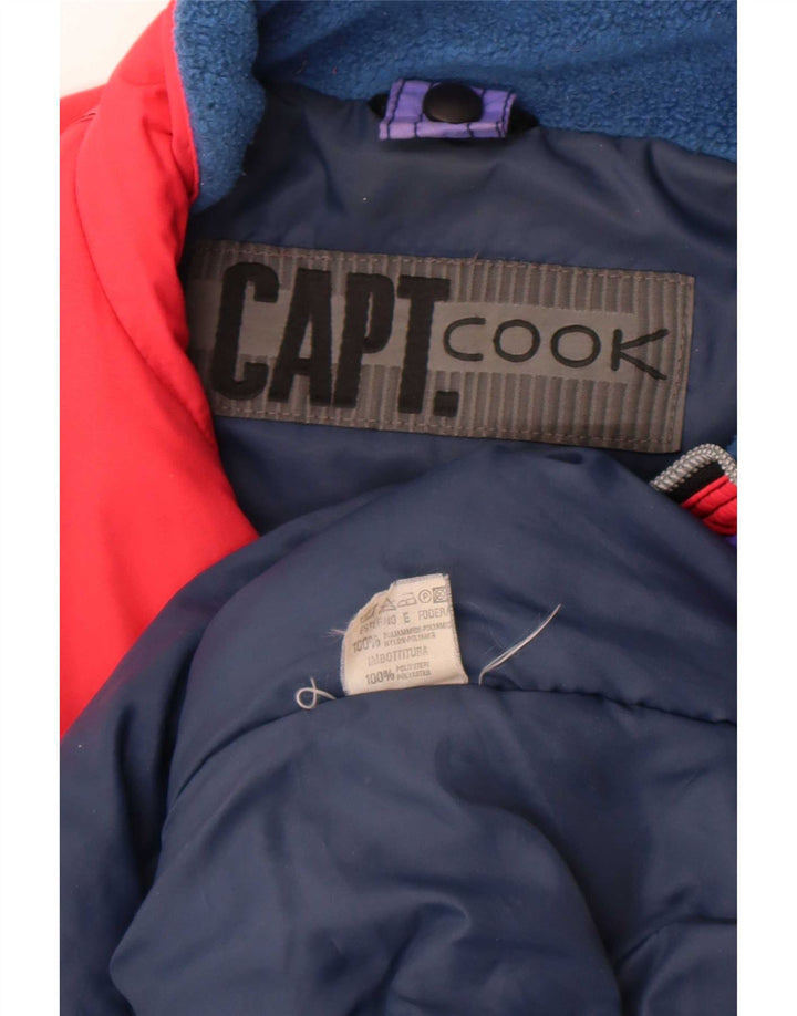 Giacca da sci grafica da uomo Capt. Cook UK 40 Large Red Colourblock in poliammide