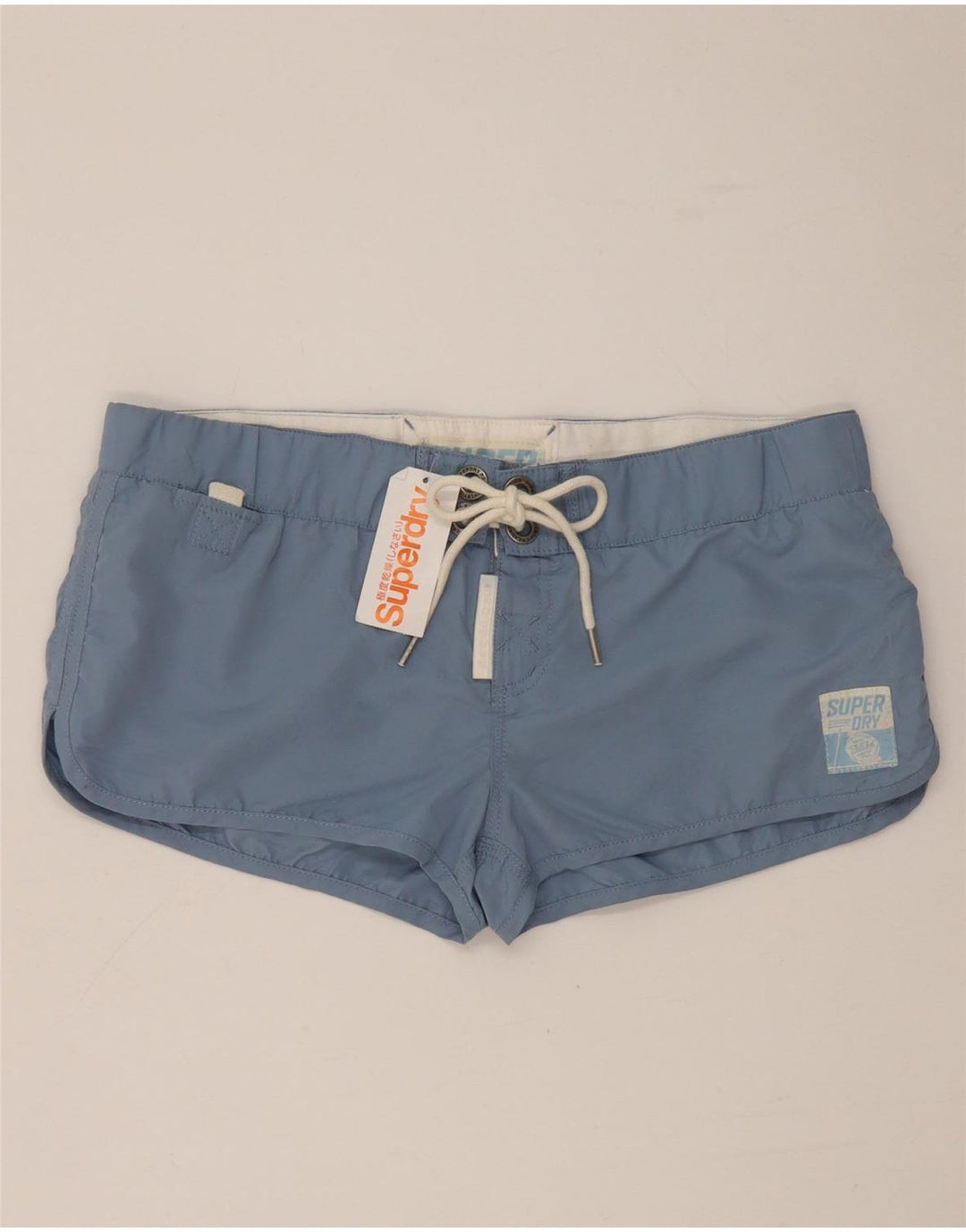 Pantaloncini da bagno con grafica da donna Superdry UK 16 Large Blu Poliestere