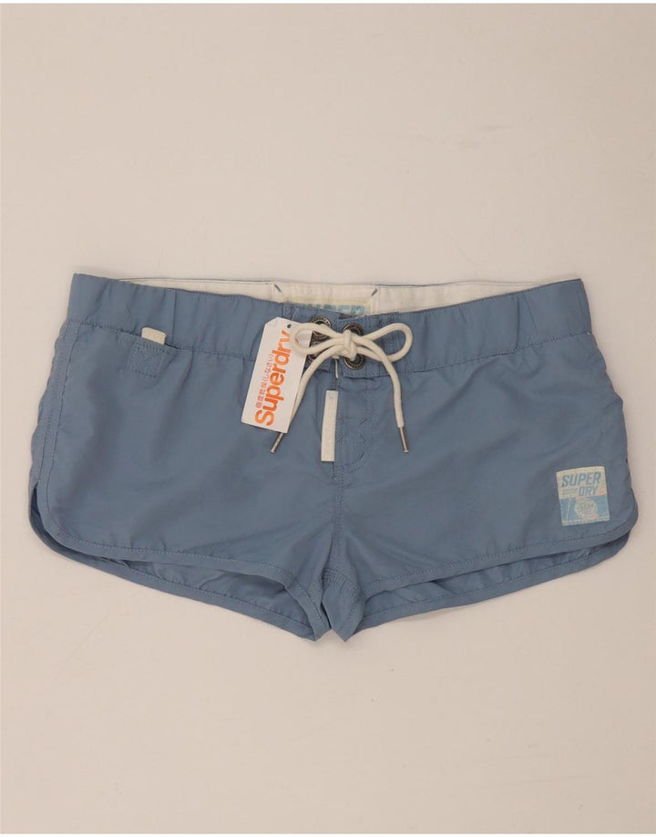 Pantaloncini da bagno con grafica da donna Superdry UK 16 Large Blu Poliestere