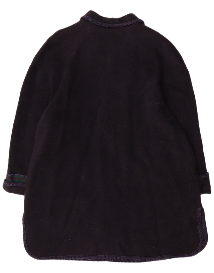Soprabito vintage da donna UK 20 2XL in lana blu navy