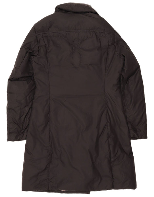 Cappotto imbottito doppio petto da donna Calvin Klein Jeans UK 14 medio nero