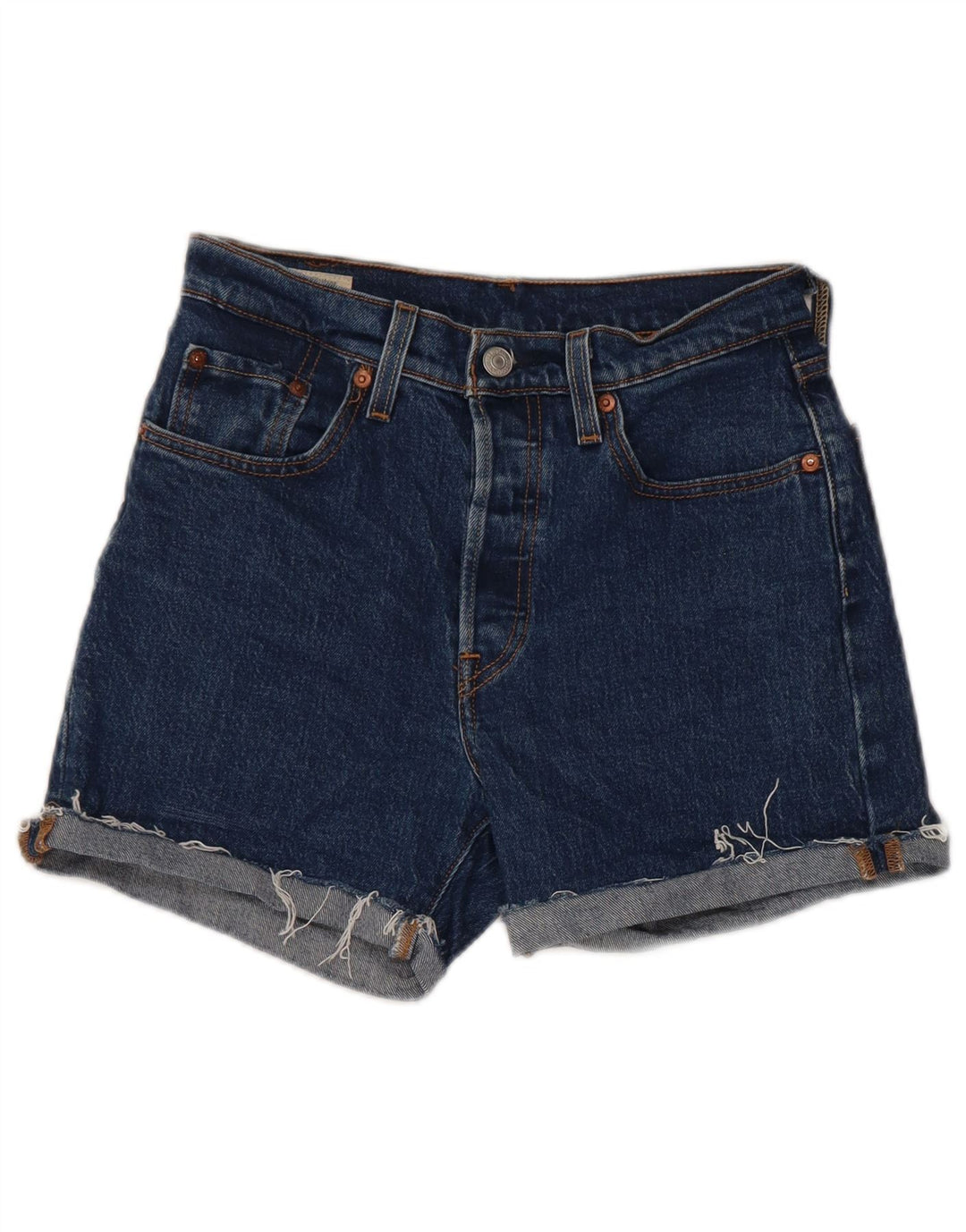 Pantaloncini di jeans Levi's 501 da donna W25 XS in cotone blu
