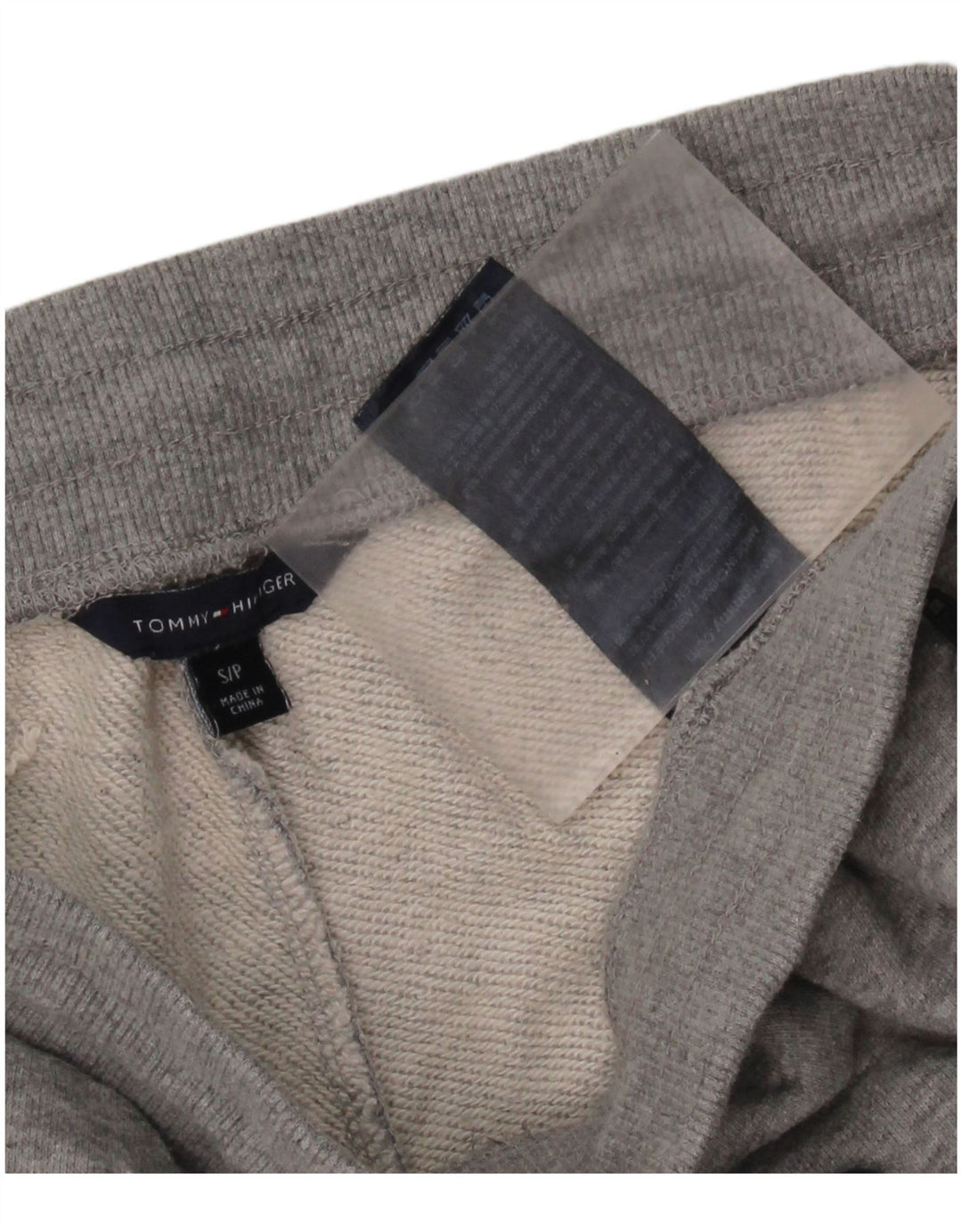Pantaloni da tuta da uomo Tommy Hilfiger Joggers piccoli in cotone grigio