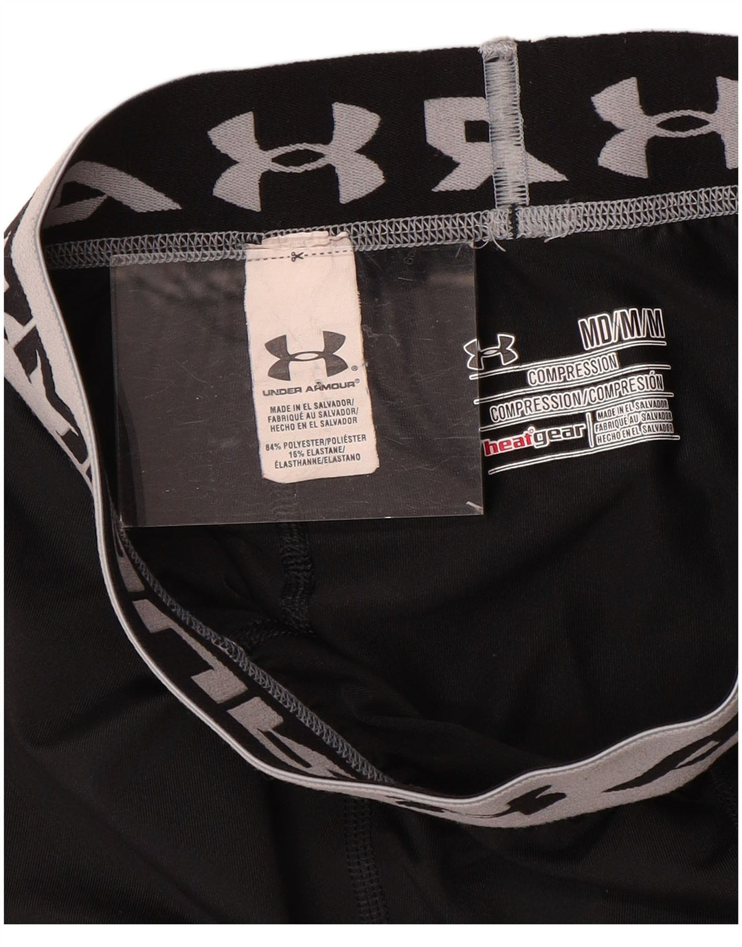 Leggings grafici da uomo Under Armour poliestere nero medio