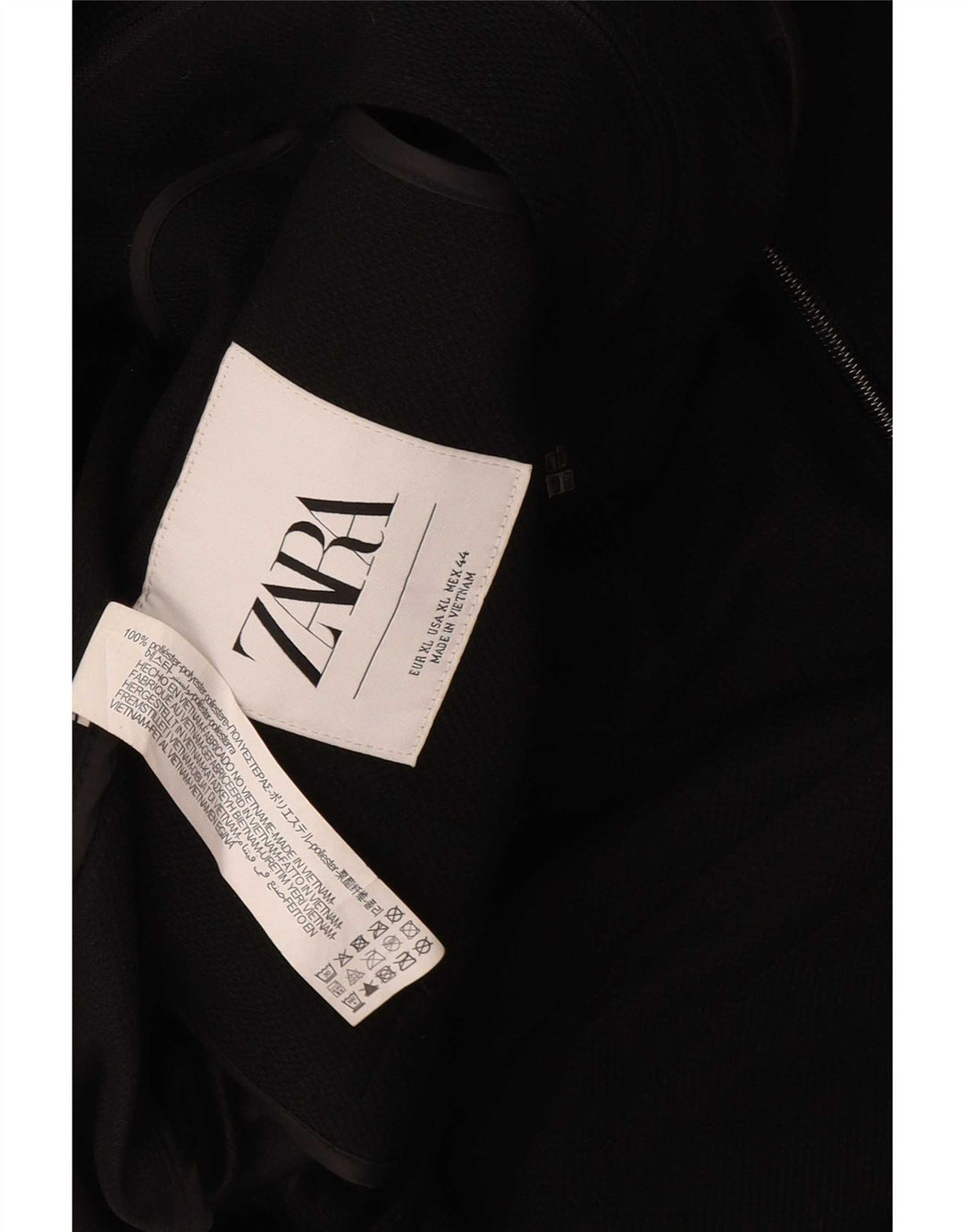 Giacca utility da uomo Zara UK 42 XL poliestere nero