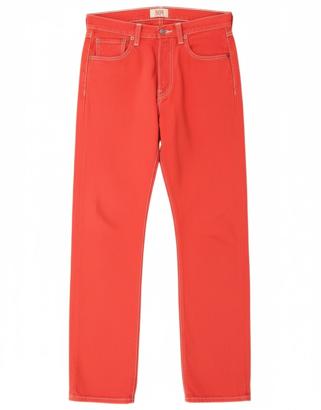 Jeans dritti Levi's 501 da donna W29 L32 in cotone rosso