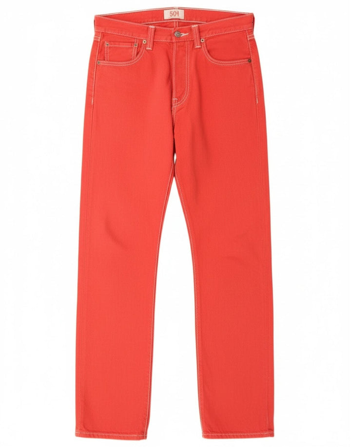 Jeans dritti Levi's 501 da donna W29 L32 in cotone rosso