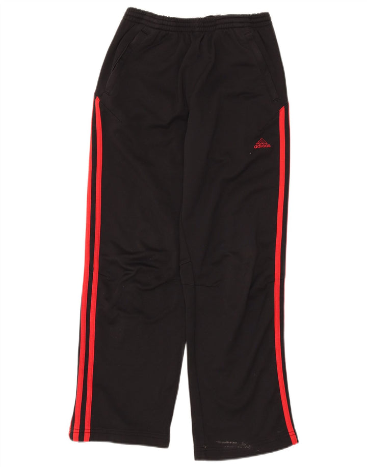 ADIDAS Boys Tracksuit Trousers 11-12 Years  Black Polyester